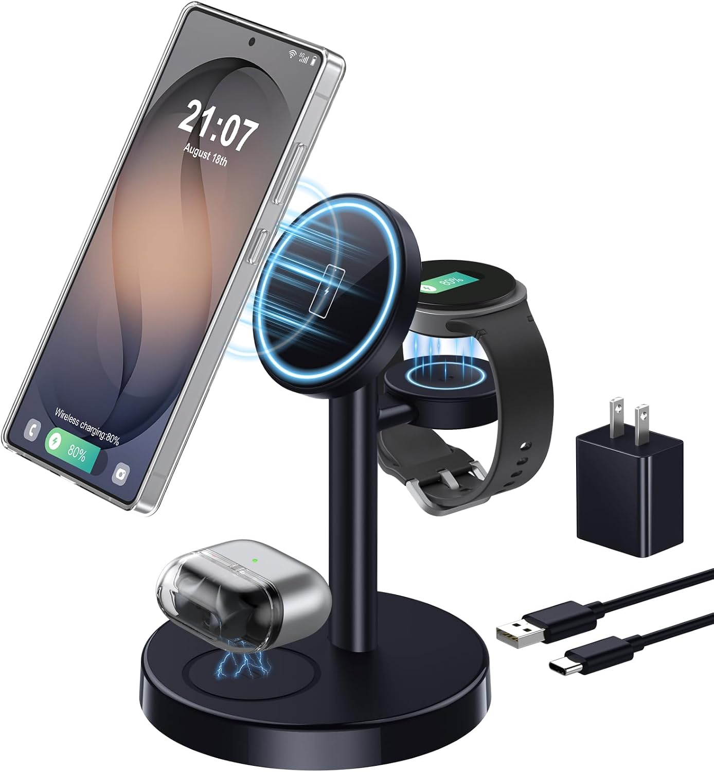 Detalle de Aeinidi Samsung wireless charger, 15W