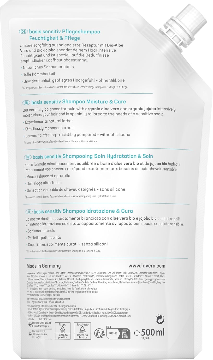 Thumbnail 4 de Lavera Basis Sensitiv Shampoo 500 ml