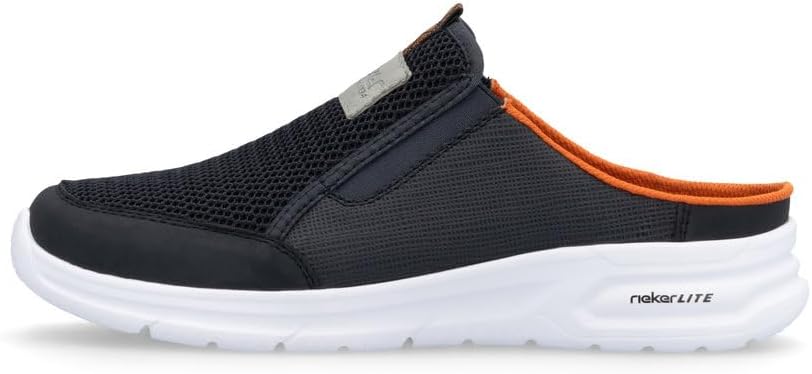 Detalle de Rieker Herren Slipper B7390 – bequeme Slip-On Halbschuhe aus Kunstleder
