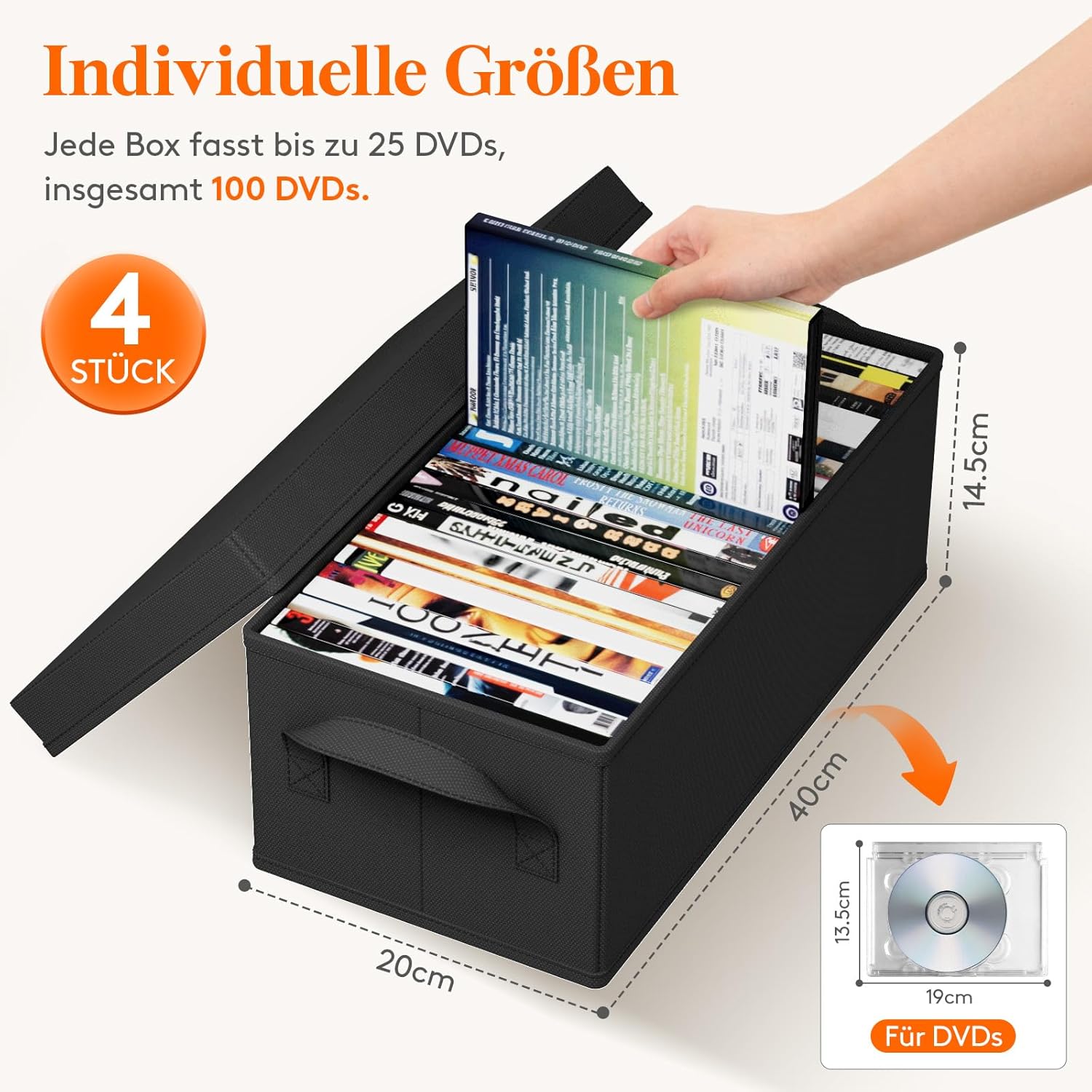Thumbnail 1 de Lifewit DVD Aufbewahrungsbox 100 DVDs 📦