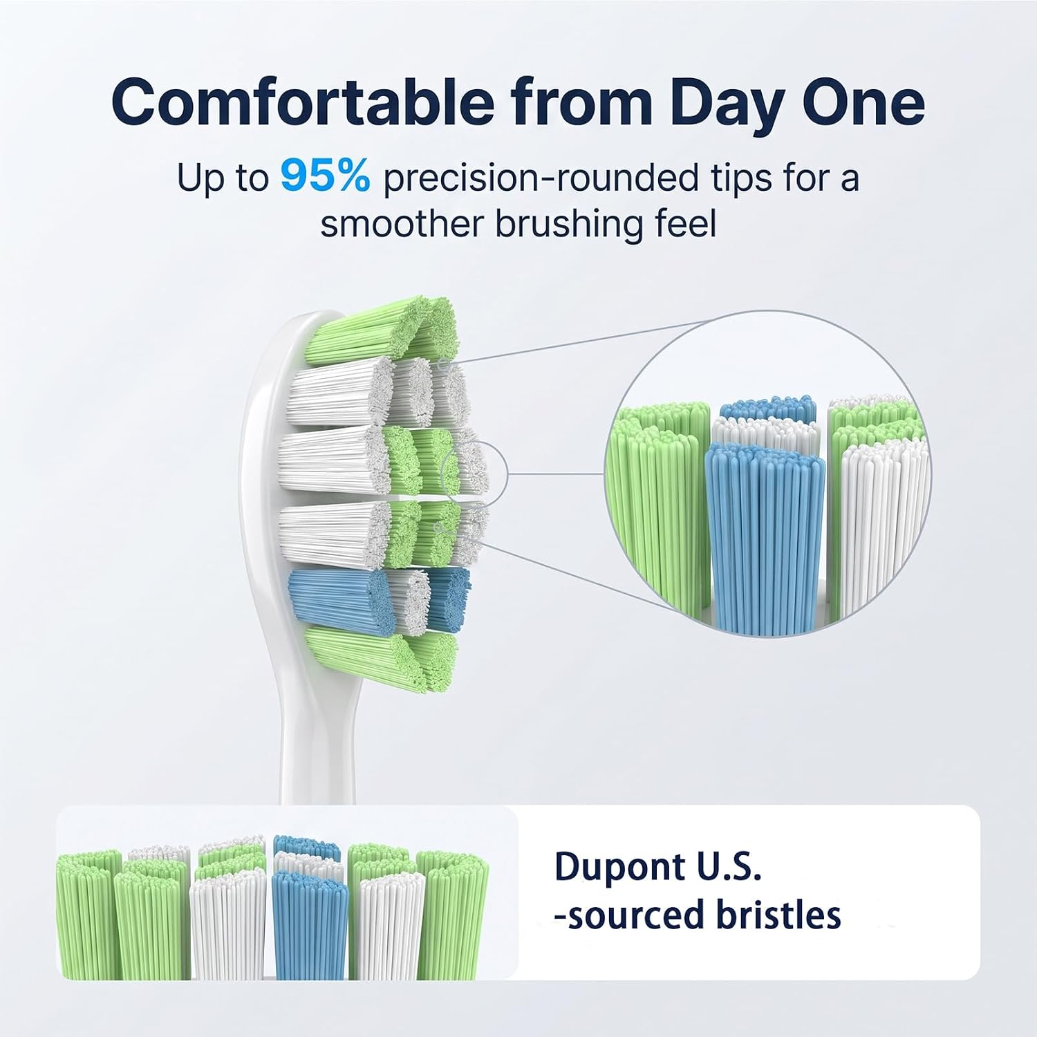 Thumbnail 5 de Pisonicleara Replacement Toothbrush Heads (10-pc) for Philips Sonicare – Medium Soft with Indicator Bristles