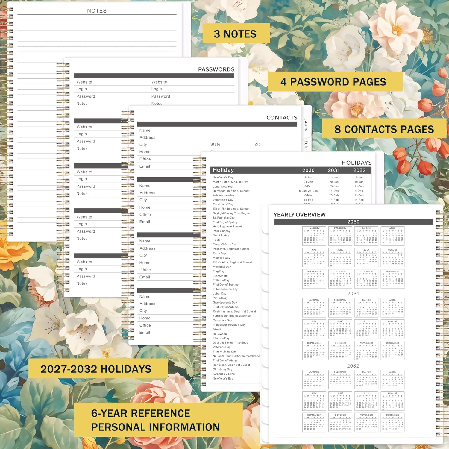 Detalle de Lemome 2027–2031 Monthly Planner, 9 x 11-Inch, Twin-Wire Binding