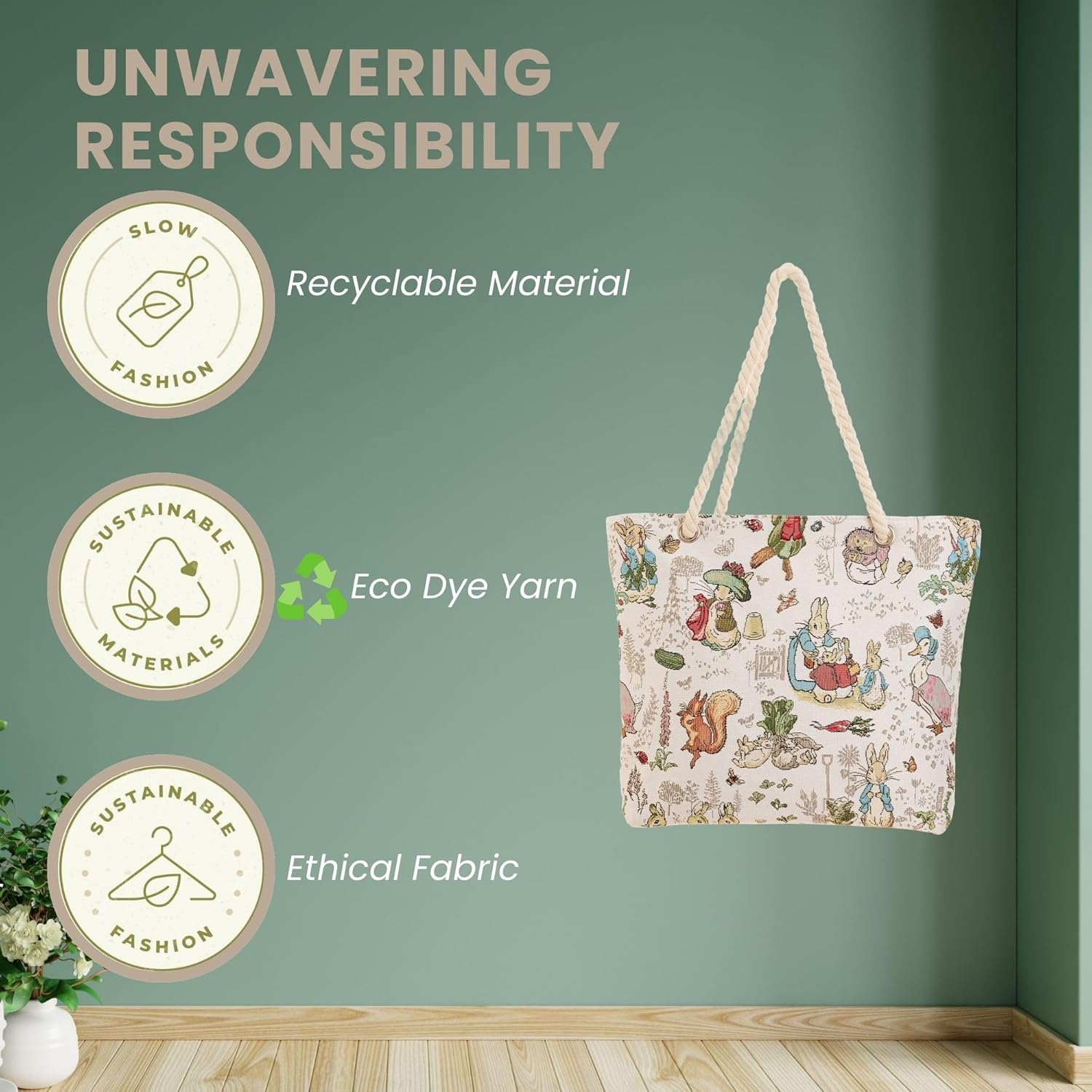 Thumbnail 6 de Signare Tapestry Beach Bag, Rope Handle and Zip Closure (BEACH)