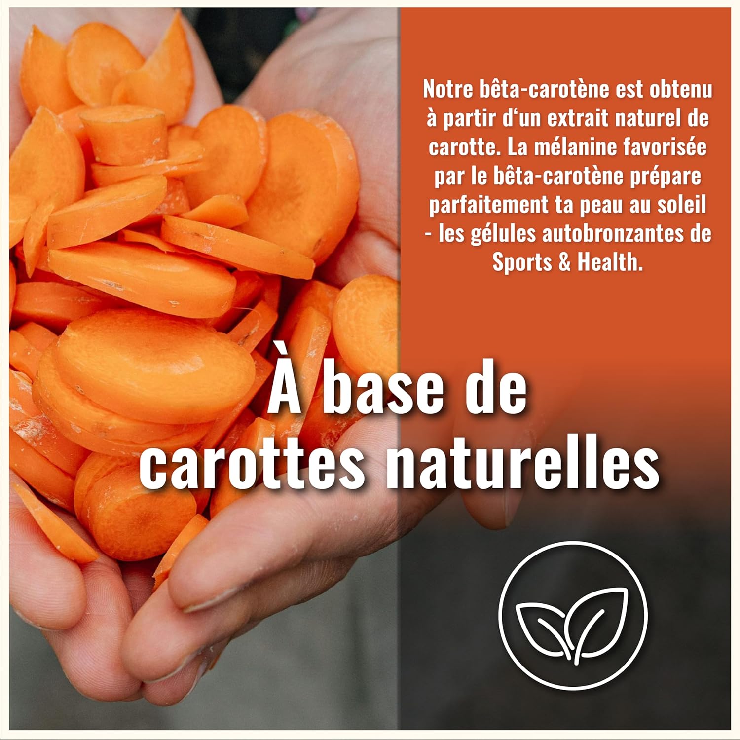 Detalle de Capsules de Bêta-Carotène Issues de Carottes Naturelles – 210 gélules bronzantes, 7 mg par gélule