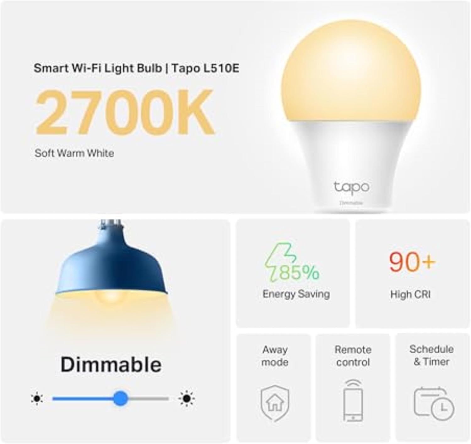 Thumbnail 5 de Tapo L510E smart WiFi LED bulb