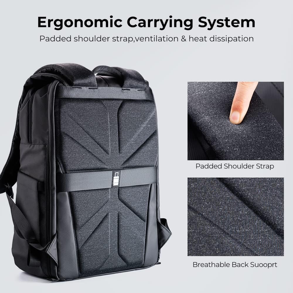 Detalle de K&F CONCEPT Kamerarucksack 20L mit 15,6-Zoll-Laptopfach – spritzwassergeschützter Fotorucksack für DSLR & SLR