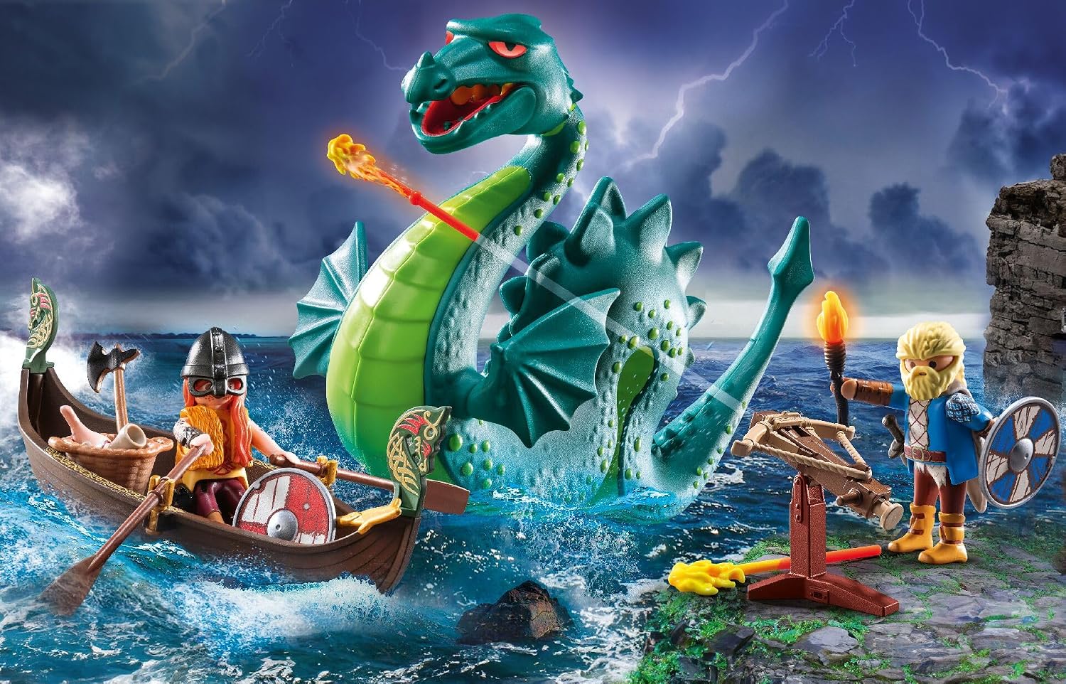 Thumbnail 3 de Playmobil Viking with Sea Monster (71830)