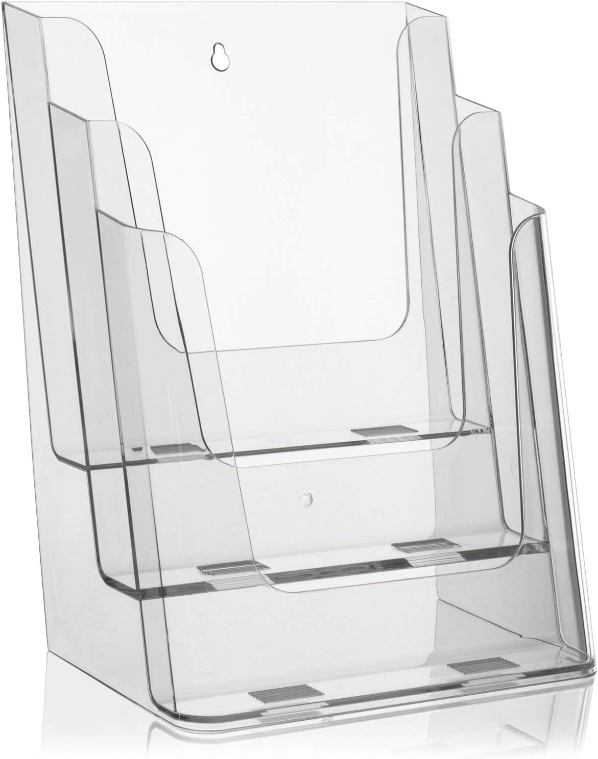 Detalle 2 de VITAdisplays® NE-240 brochurehouder A4 met 3 niveaus, transparant polystyreen