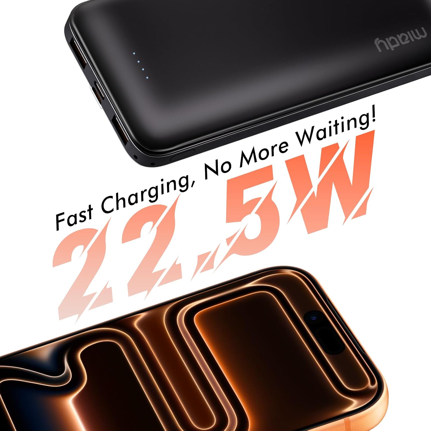 Thumbnail 2 de Miady HYD018 2-Pack 10,000mAh Power Banks, 22.5W USB-C Fast Charging