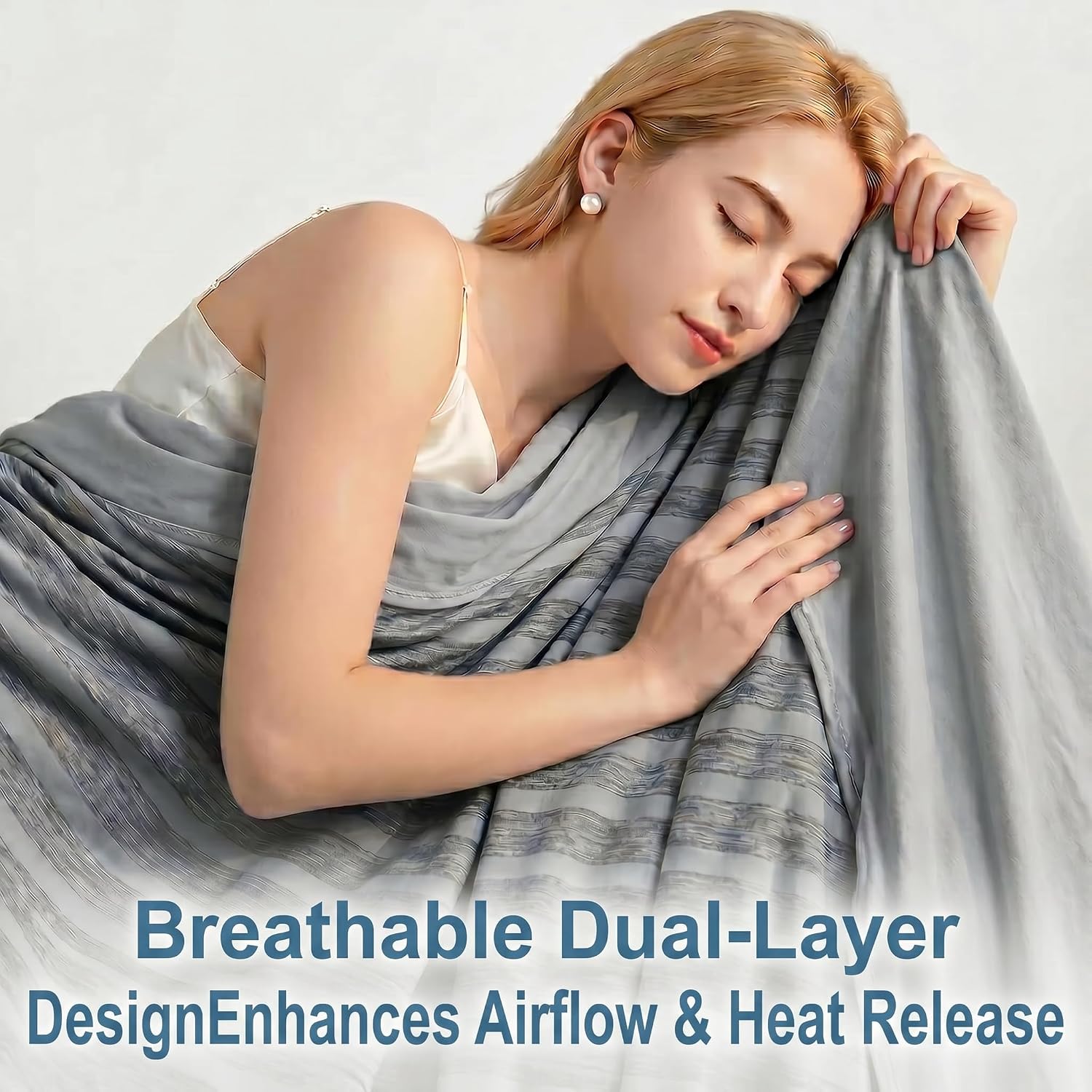 Detalle de Guohaoi Cooling Blanket (90"x90" Queen) for Hot Sleepers and Night Sweats