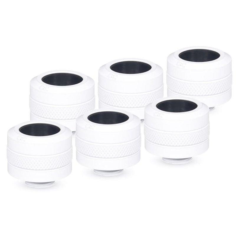 Detalle de Alphacool Eiszapfen PRO 16mm HardTube Pack 6 Racores Blancos