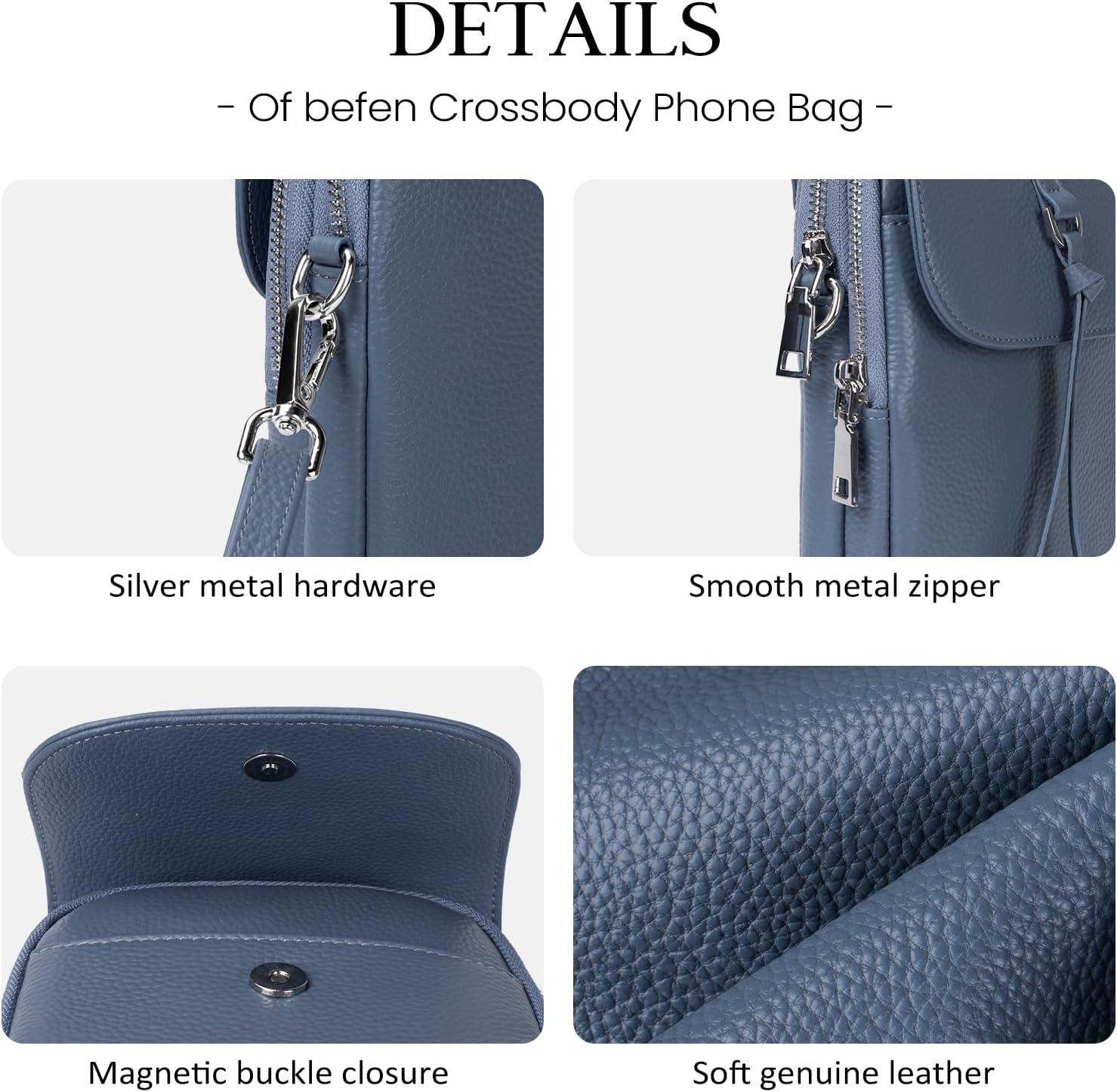 Thumbnail 4 de befen Genuine Leather Crossbody Bag for Women with RFID Protection