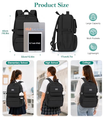 Thumbnail 4 de FIORETTO 25L School Bag for Girls & Teens – Practical 15.6" Laptop Backpack with Organized Pockets