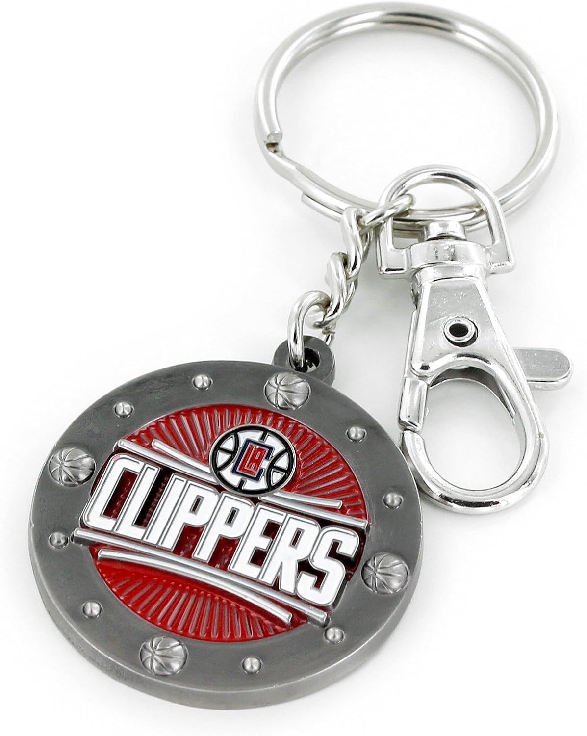 Detalle de NBA Impact Keychain (Colorful, Durable Metal Keychain With Carabiner Clip)
