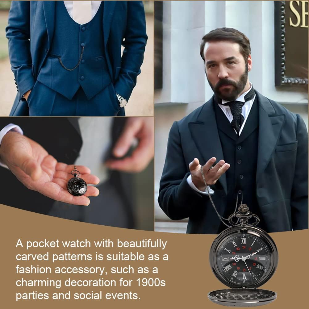 Thumbnail 4 de Vicloon Orologio da Tasca 5 cm Orologio Vintage