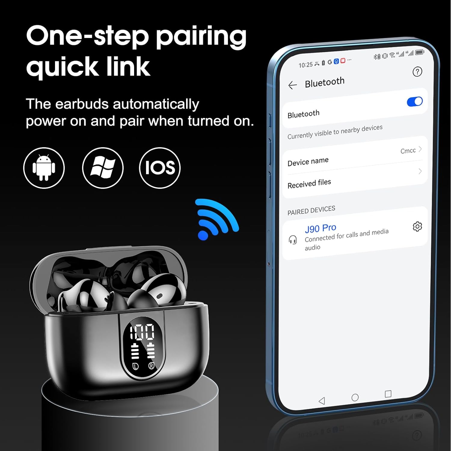 Detalle 2 de Csasan Wireless Earbuds, 2026 Bluetooth 5.3 with 4 ENC Mics and 40H Battery