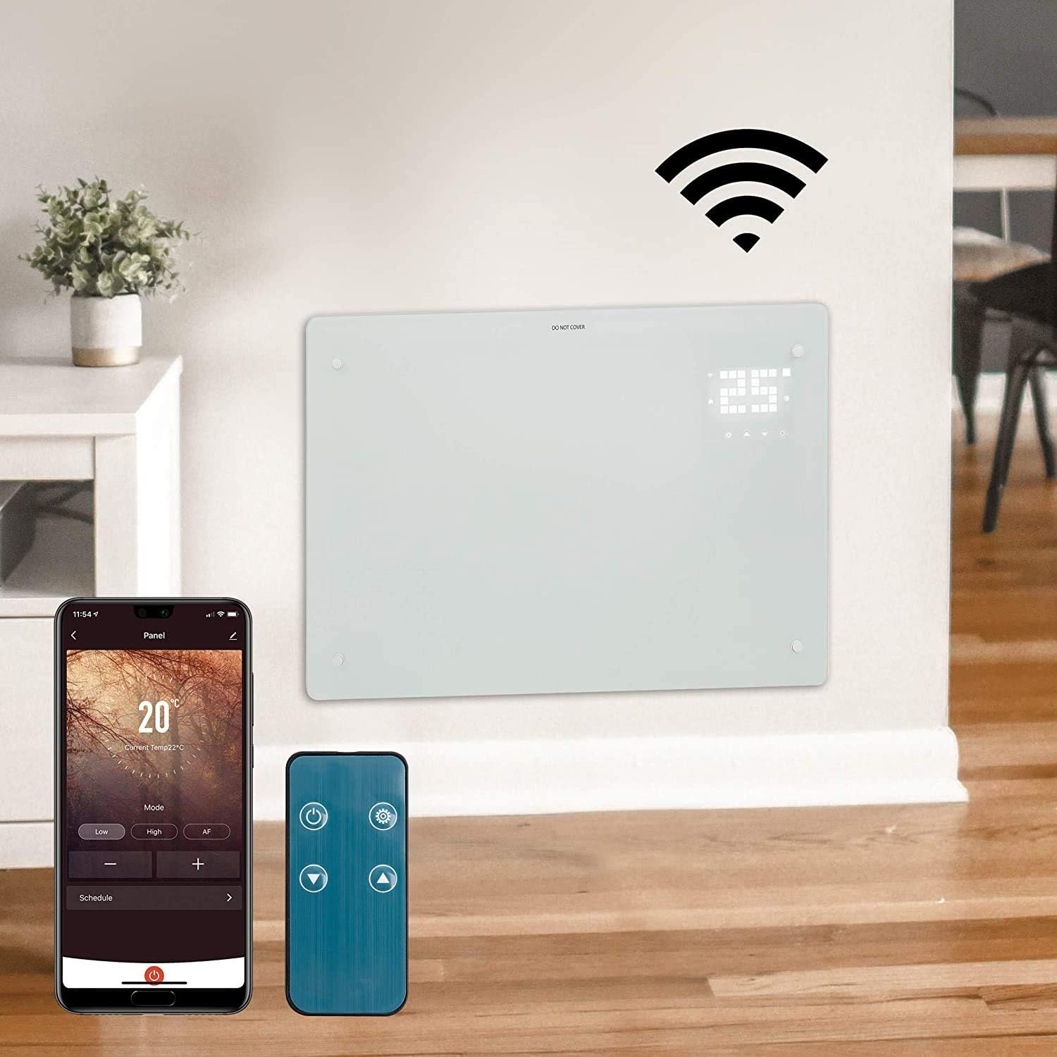 Thumbnail 6 de Devola DVPW1500WH Smart Glass Panel Heater 1500W