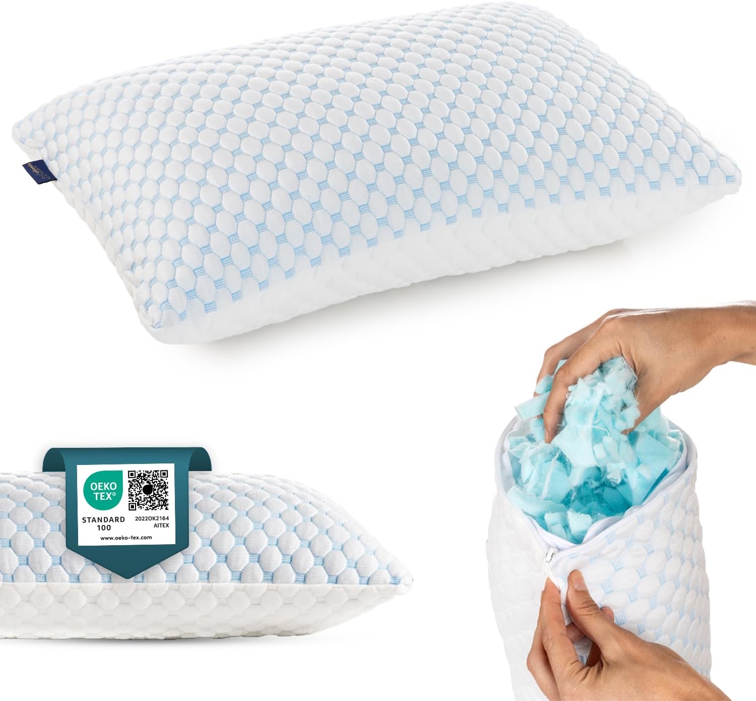 Detalle de Alkamto Adjustable Gel Pillow 73 x 48 cm