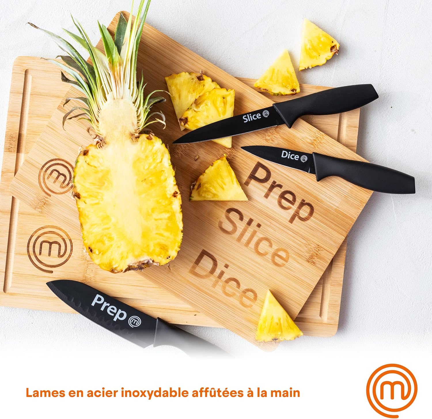 Detalle 1 de Set de couteaux cuisine MasterChef 3 lames