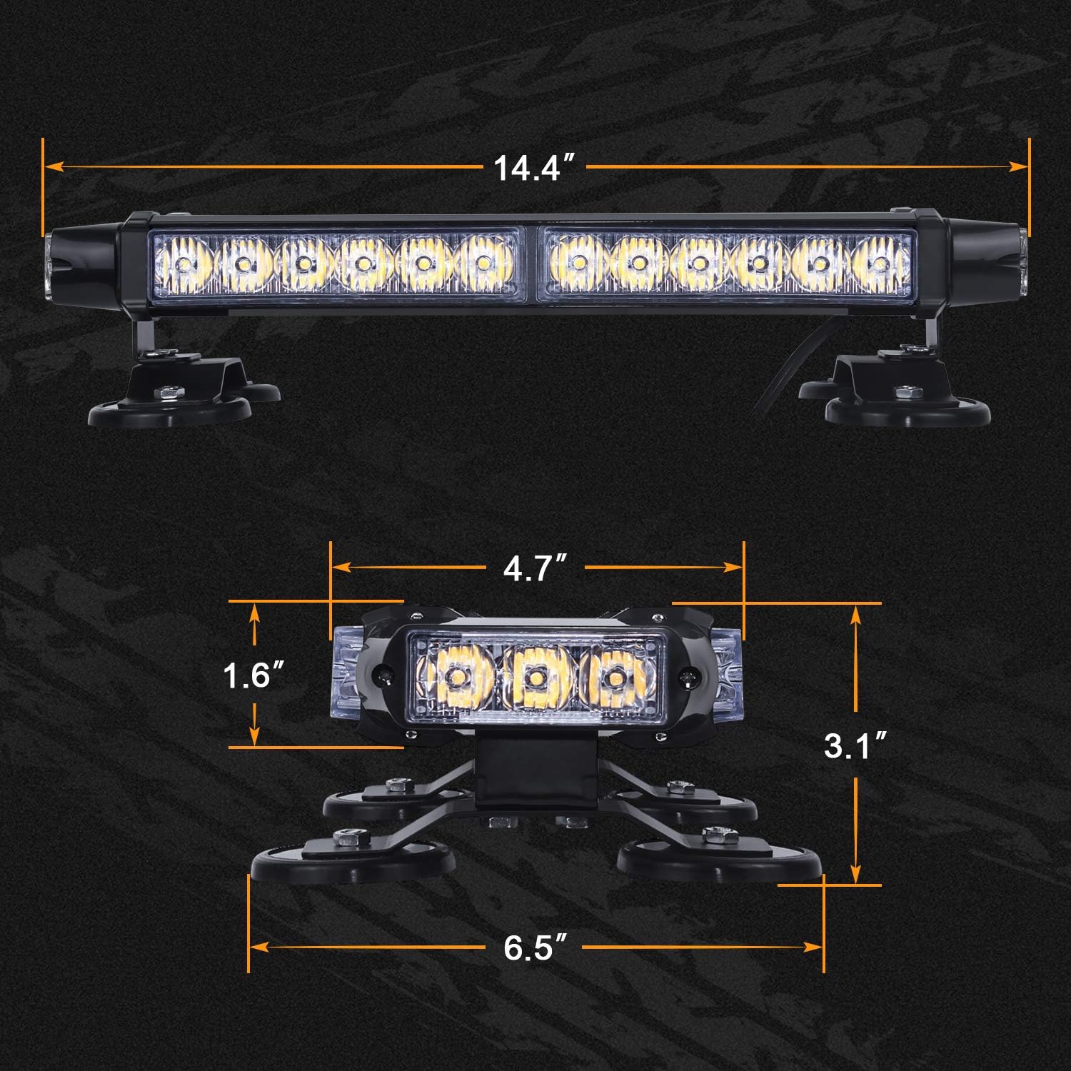 Detalle de LINKITOM Roof Top Strobe Light Bar 30-LED 🚨