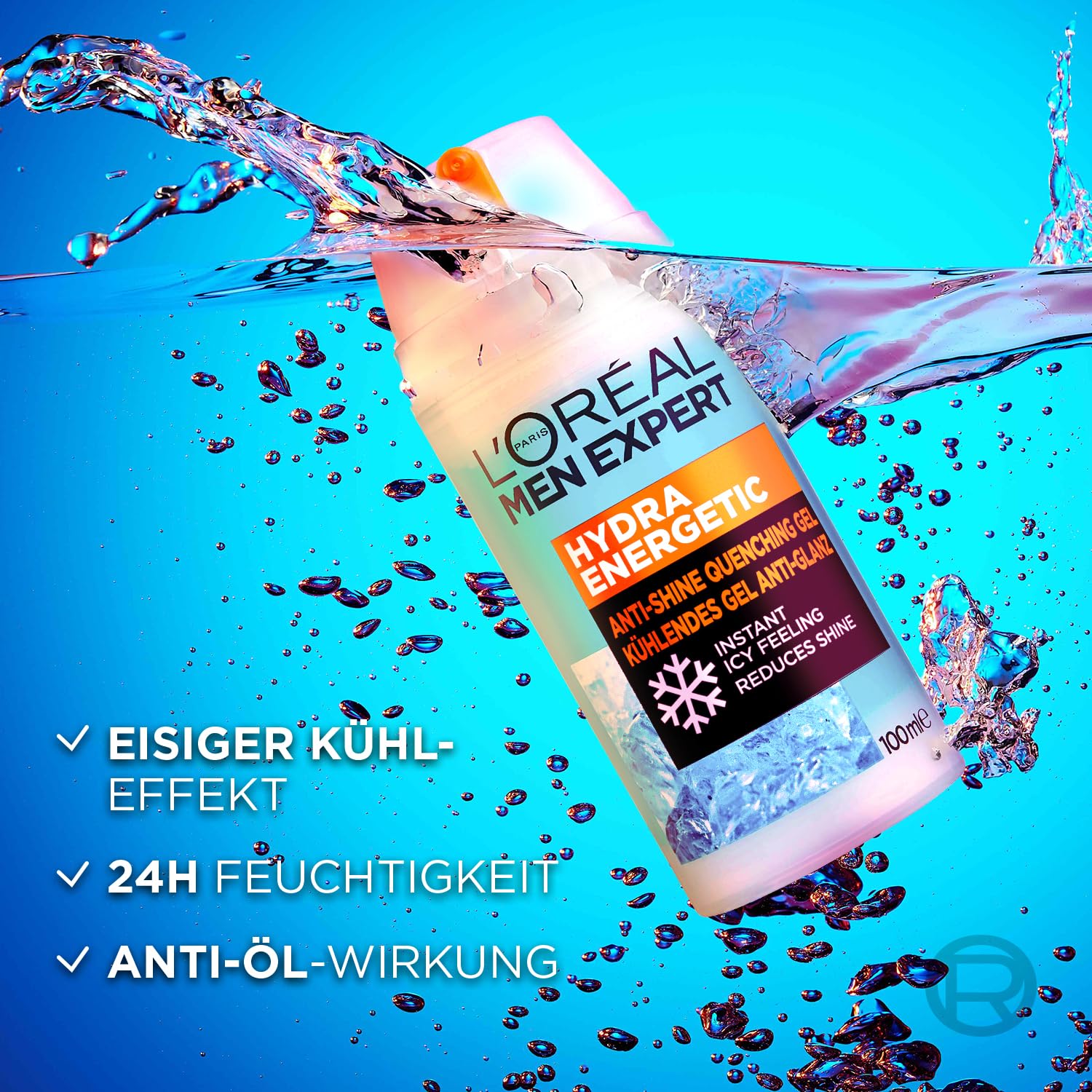 Detalle de L’Oréal Paris Men Expert XXL kühlendes Gesichtsgel Hydra Energy (Anti-Glanz) – 100 ml