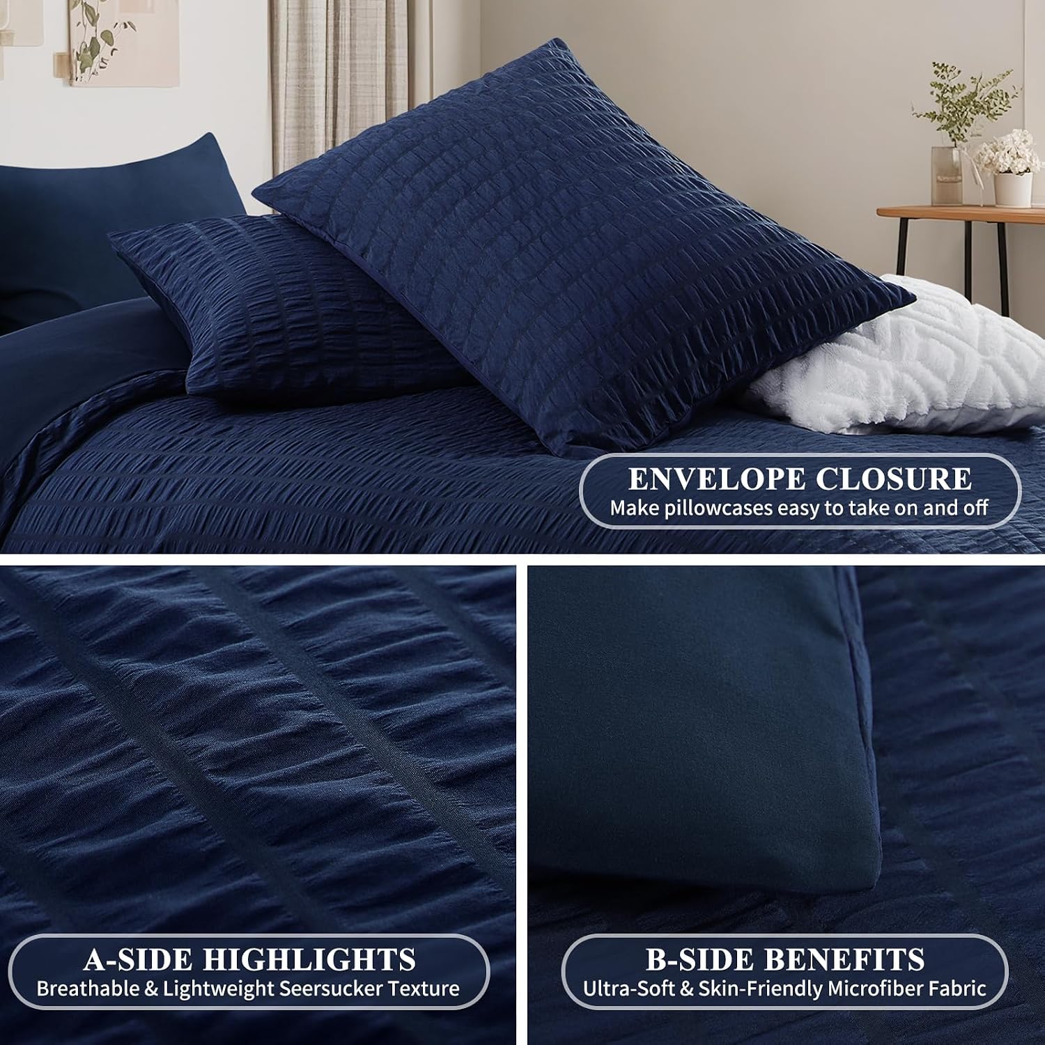 Thumbnail 5 de Aisbo King Size Duvet Cover Set 230x220cm