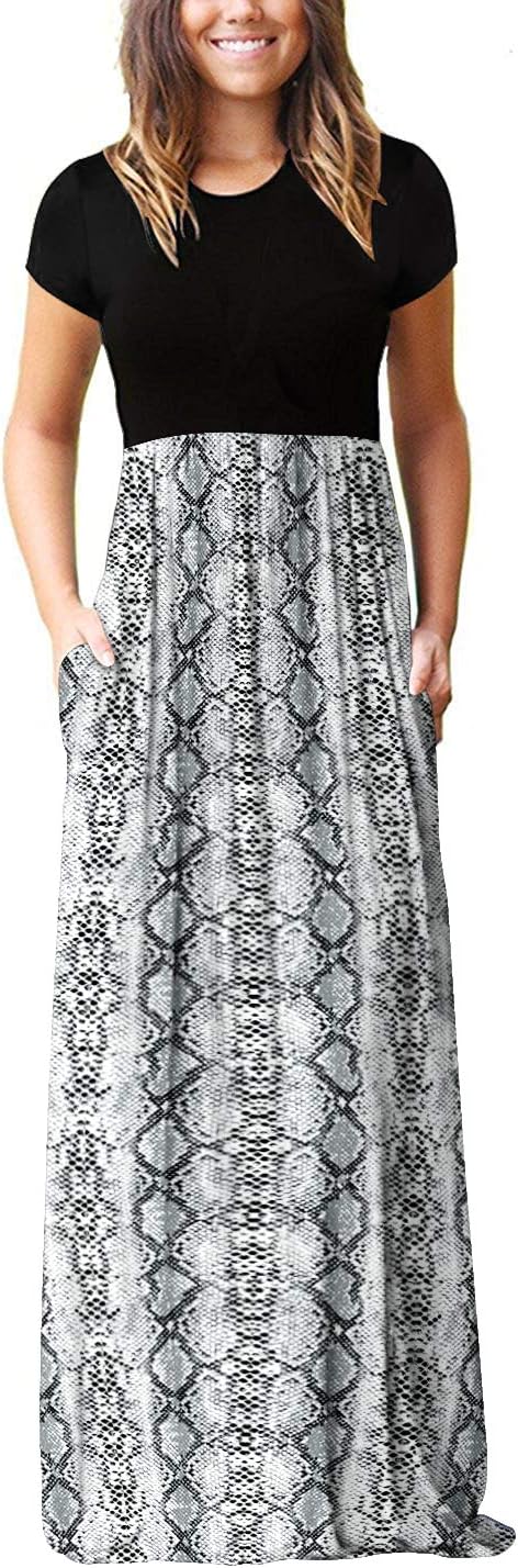 Thumbnail 6 de DEARCASE Damen Maxi Kleid Floral mit Taschen