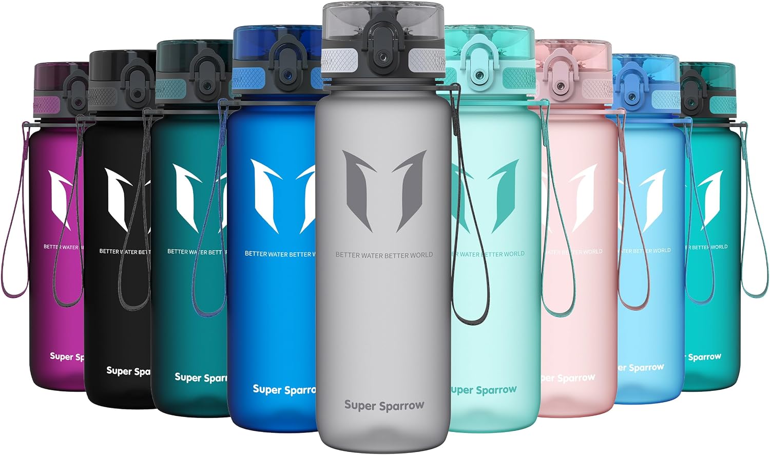 Detalle de Super Sparrow botella deportiva sin BPA 1000ml