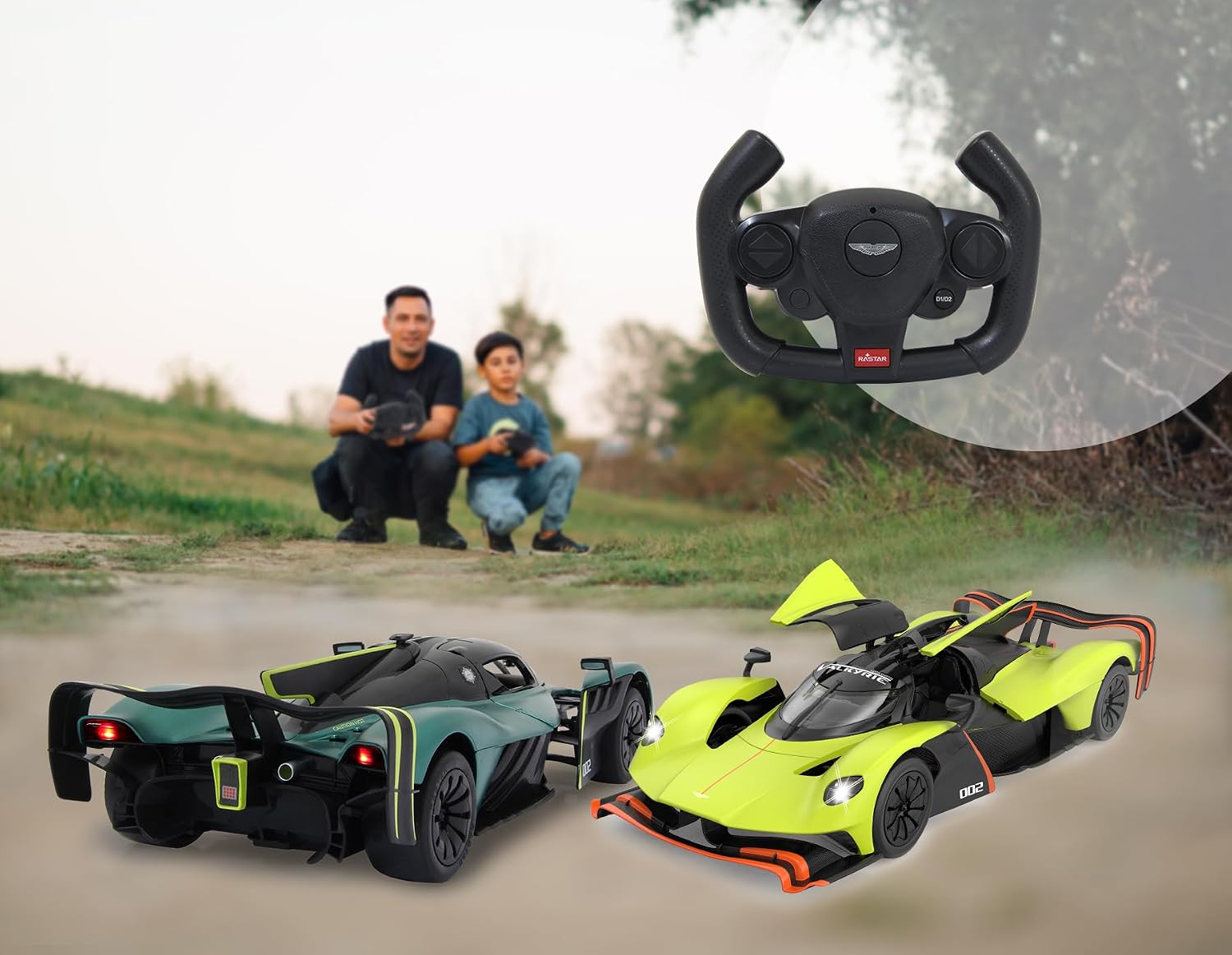 Thumbnail 6 de JAMARA Aston Martin Valkyrie AMR Pro 1:14 – ciemnozielony samochód RC z LED