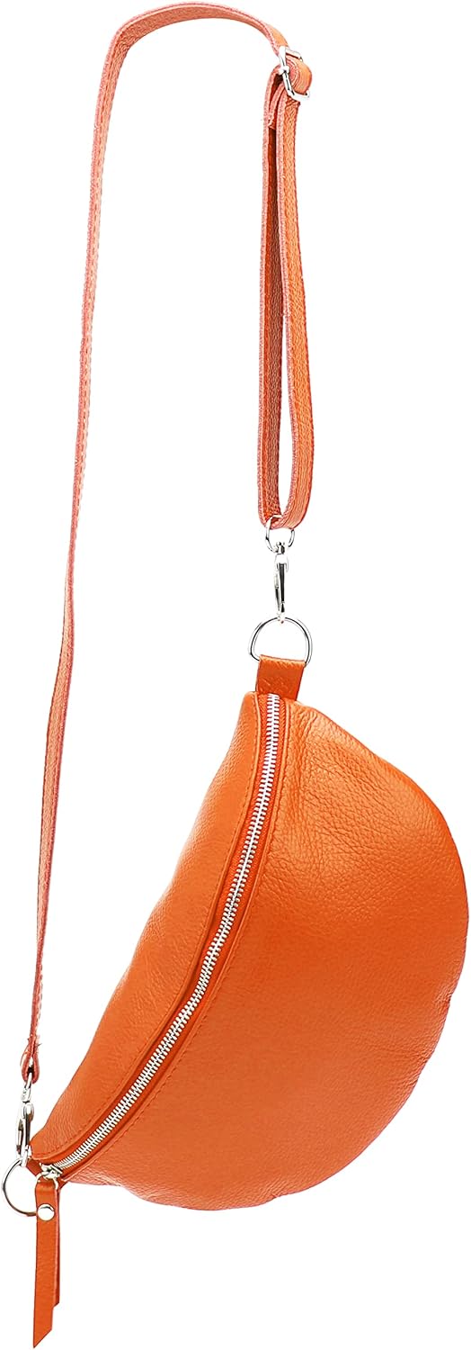 Detalle de SH Leder ® Lala G399: Marsupio unisex in vera pelle, 30 x 18 cm, perfetto per festival e viaggi