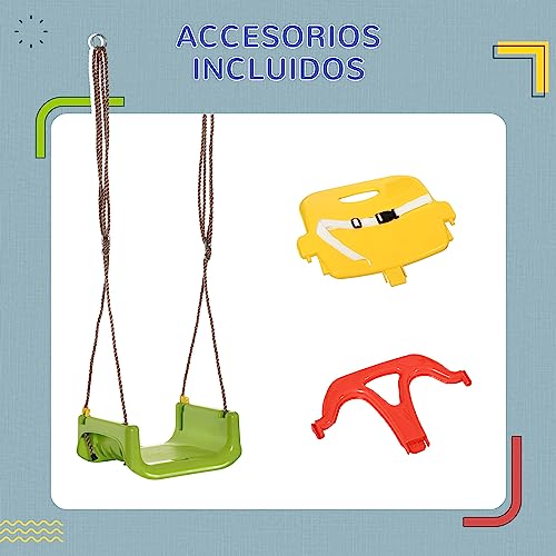 Thumbnail 7 de Outsunny Columpio Infantil 3 en 1: opción evolutiva para interiores y exteriores