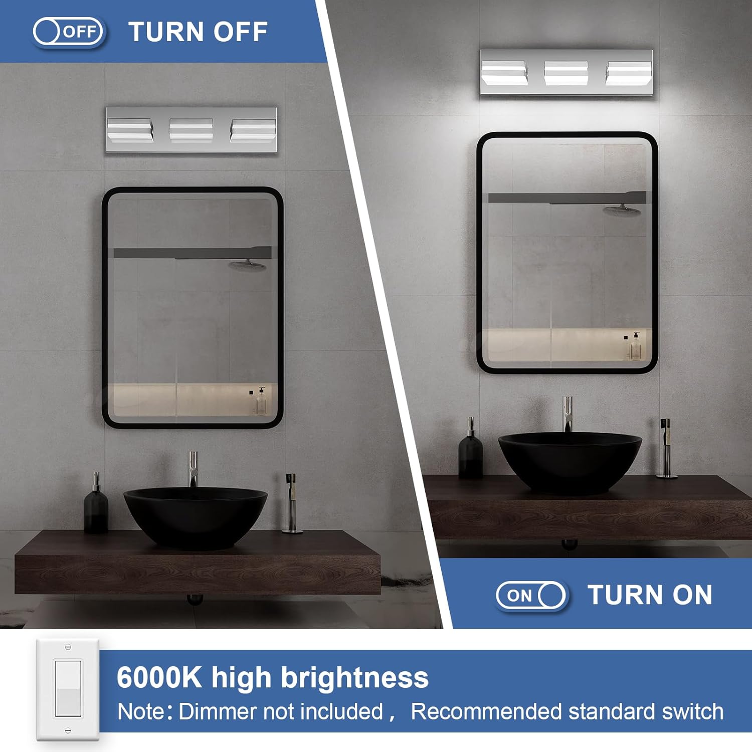 Thumbnail 5 de JZEKVN Modern LED Vanity Lights 3-Light
