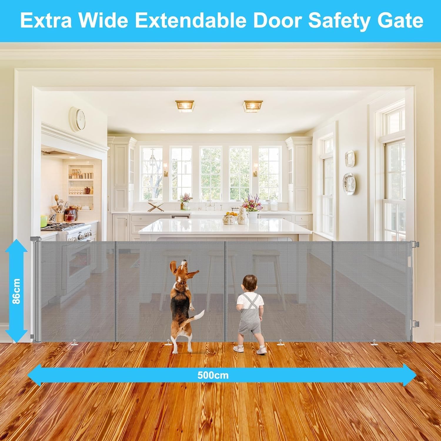 Thumbnail 1 de Wodondog Retractable Stair Gate 5m 👶