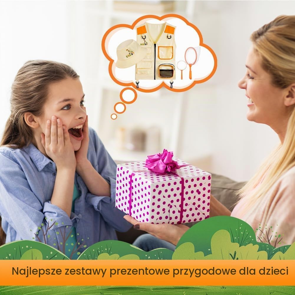 Thumbnail 6 de BSBUY zestaw odkrywcy dla dzieci, 4 elementy, rozmiar L, kamizelka i akcesoria