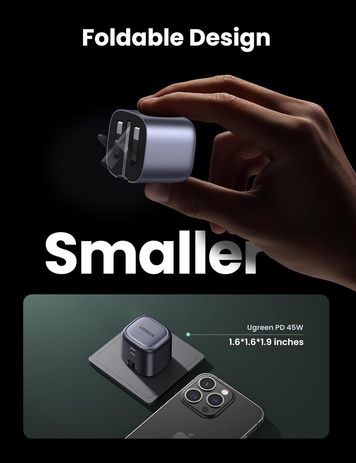 Thumbnail 5 de UGREEN Nexode 45W USB‑C charger with dual PD ports