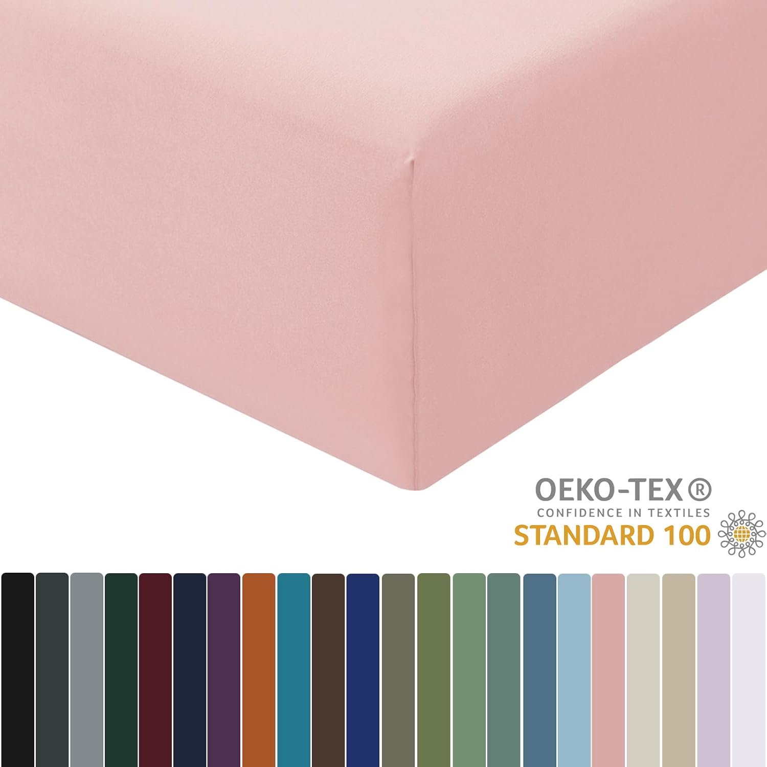 Thumbnail 1 de RUIKASI Drap Housse 160x200 Rose – Confort doux et élastique à 360°