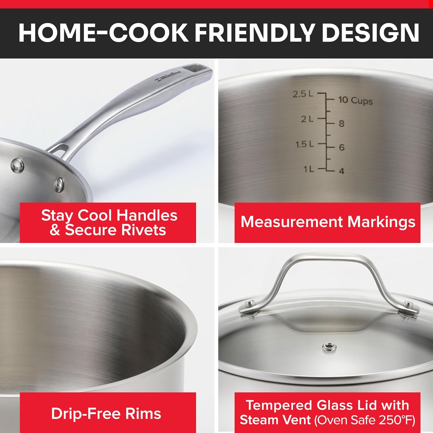 Thumbnail 5 de Mueller Ultra-Clad Pro 17-Piece Cookware Set