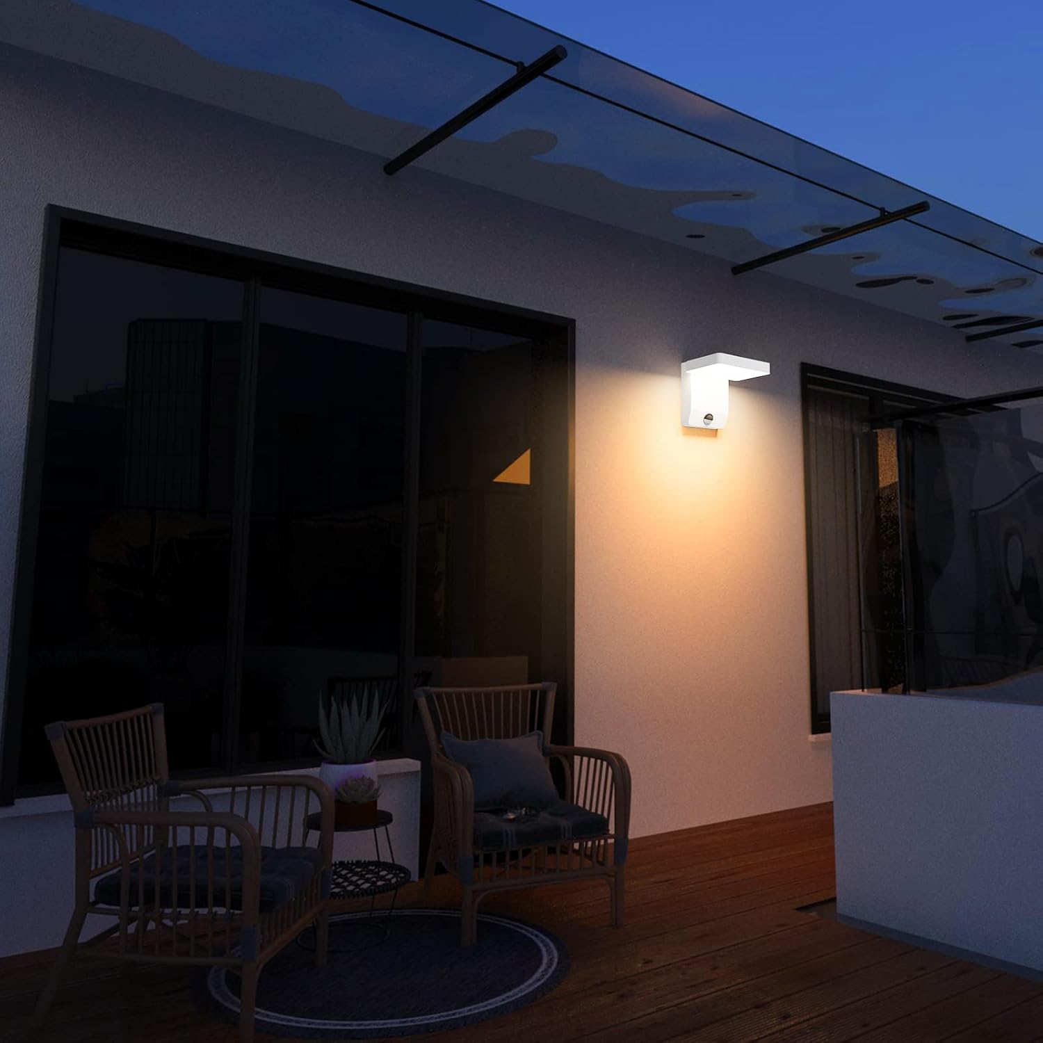 Thumbnail 6 de K-Bright 20W LED Außenleuchte mit Bewegungsmelder – IP65, 3000K, 1540 lm, rechteckig