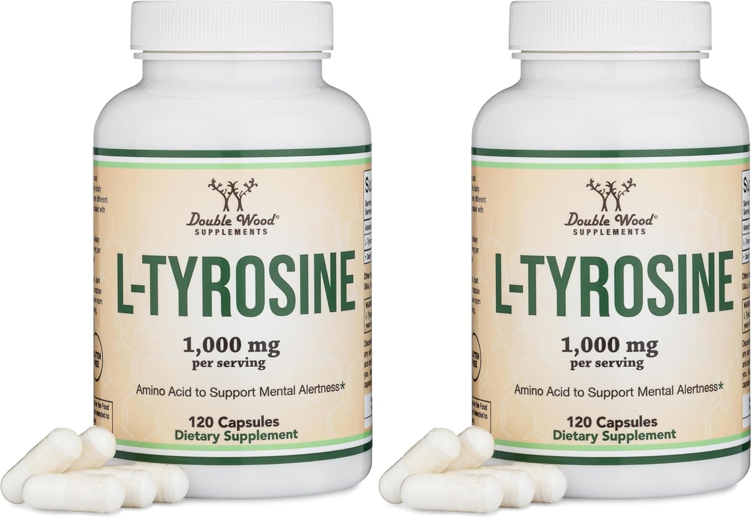Thumbnail 5 de Double Wood L-Tyrosine Capsules 1,000 mg