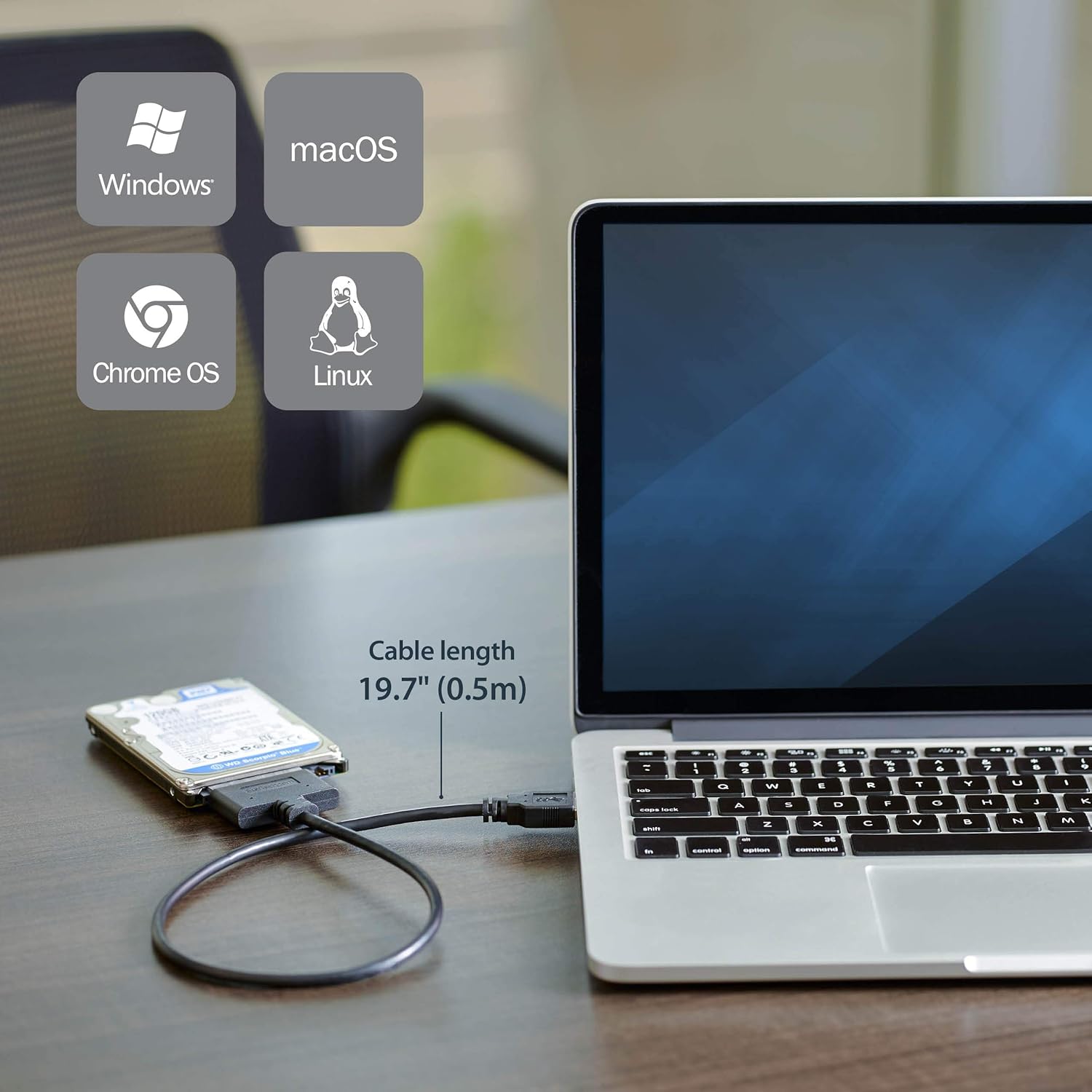 Thumbnail 2 de StarTech.com SATA-zu-USB 3.0 Adapterkabel für 2,5" SATA SSD/HDD (USB3S2SAT3CB)