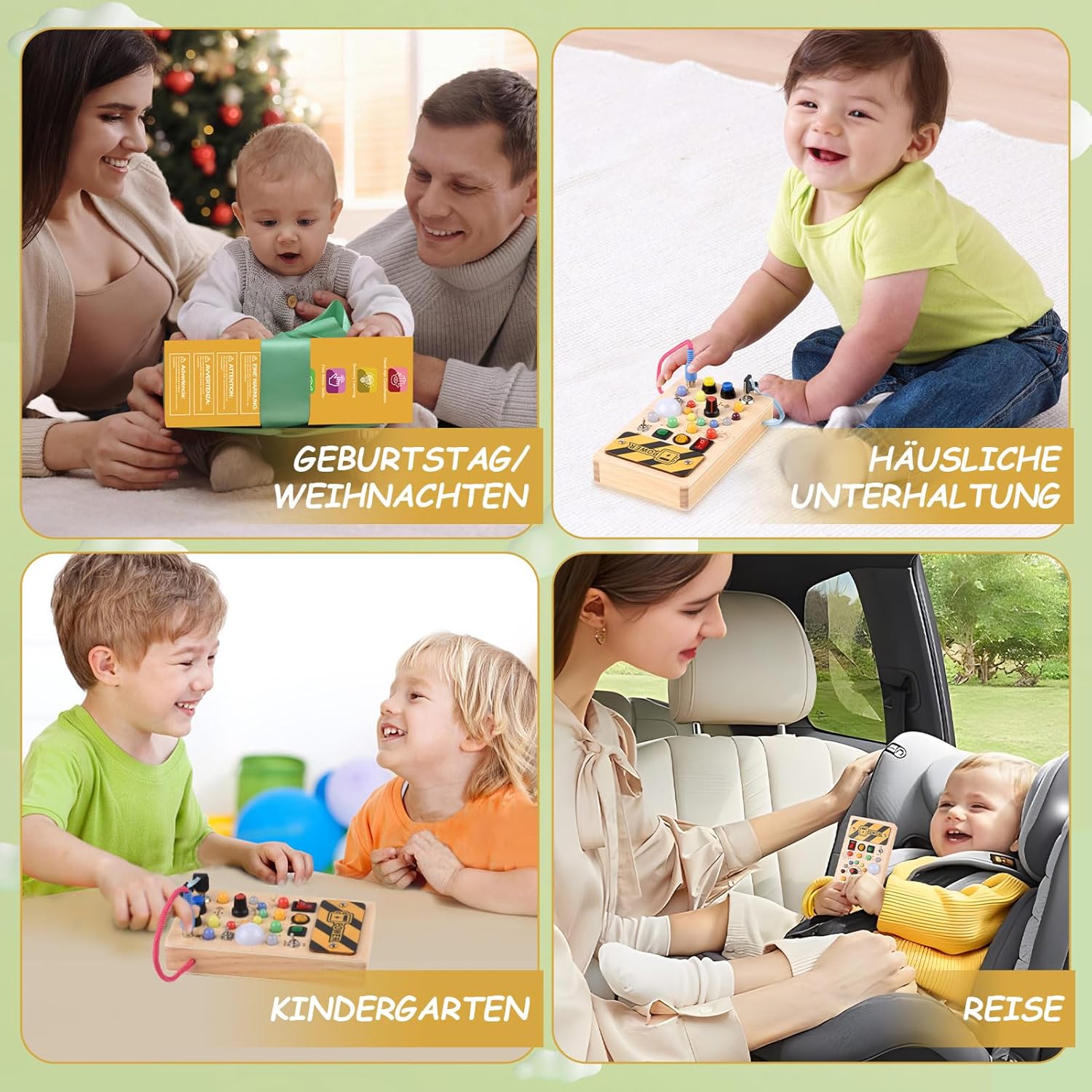 Thumbnail 5 de YIKANWEN Montessori Busy Board – Holz Lernbrett ab 1 Jahr