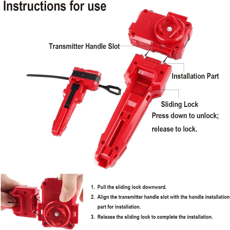Detalle de MUSTYBELT Battling Top Burst Gyros Toy Set (X-12) – 12 Tops with Two-Way Launchers
