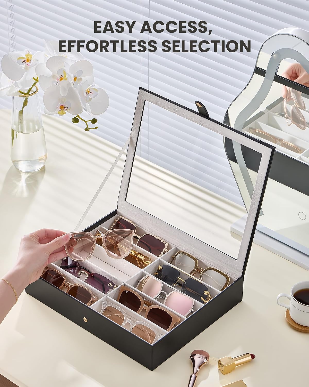 Detalle de Lolalet Sunglasses Organizer Box, 10 Slots
