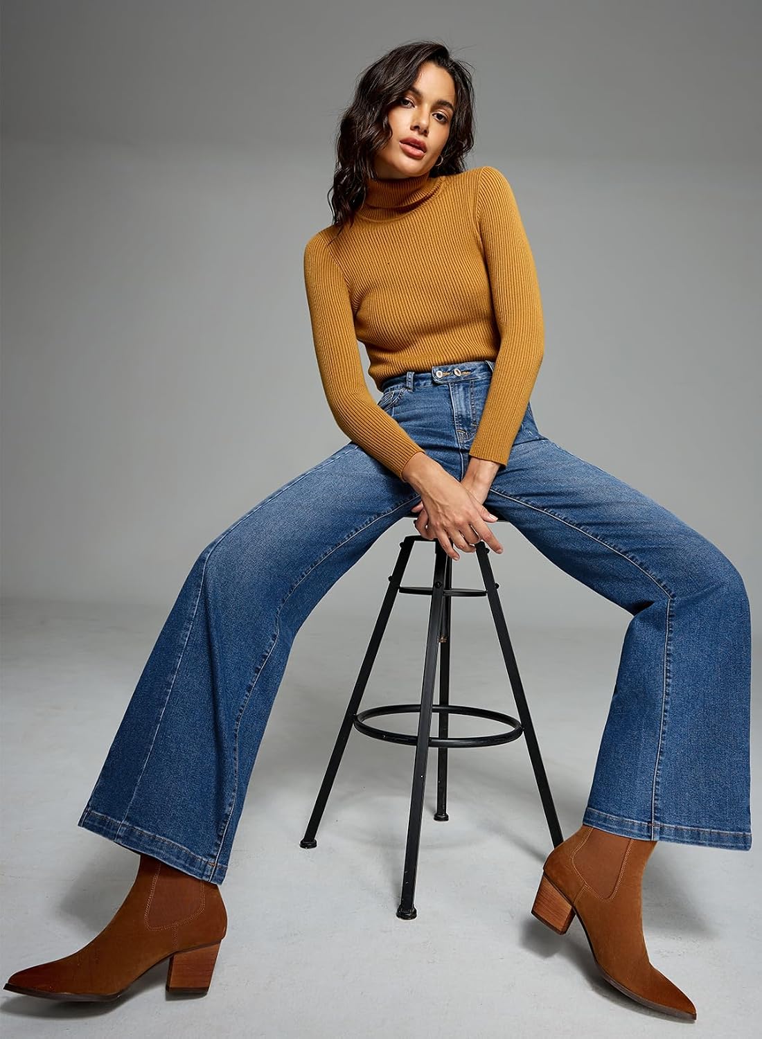 Detalle 2 de Sidefeel Wide Leg High Waist Jeans 1 Pair