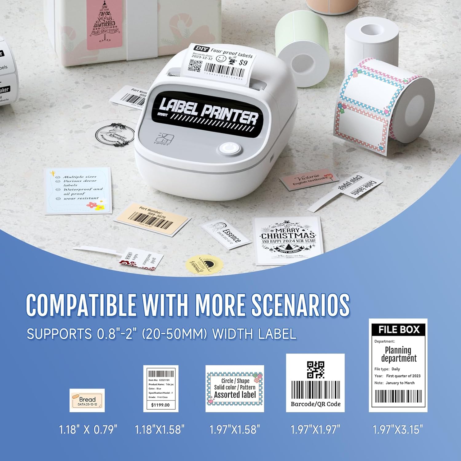 Thumbnail 3 de PRT T20 2 inch Label Maker – Bluetooth Portable Thermal Label Printer