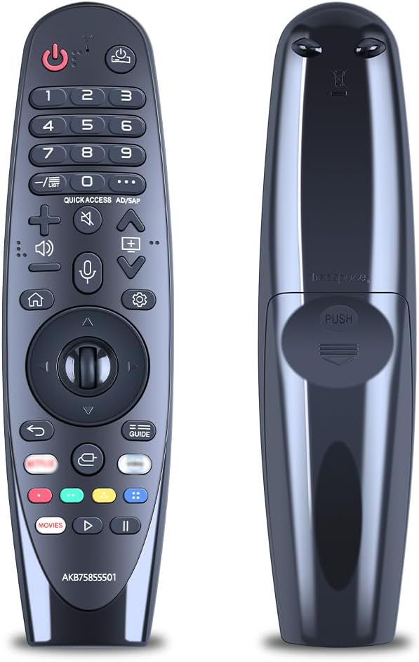Detalle de TCNOUMT Replacement AKB75855501 Remote for LG Smart TV (AN-MR20GA / AN-MR19BA) – No Voice or Pointer