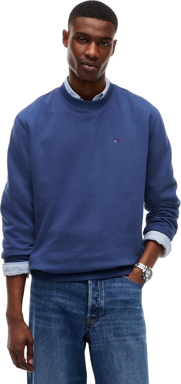 Thumbnail 6 de Tommy Jeans Herren Sweatshirt Regular Fit Flag Fleece Rundhalsausschnitt