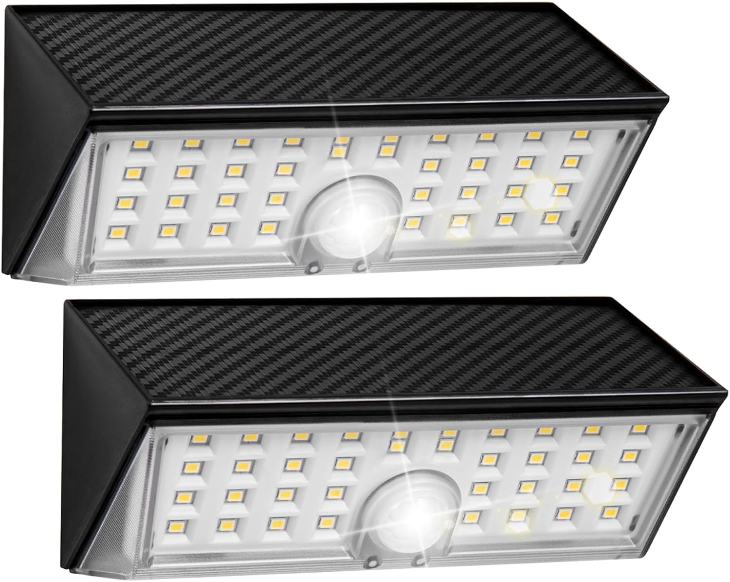 Detalle de VANMOO Solar Wall Lights Outdoor: Dual-Function LED Security Lighting (2 Pack) with PIR Motion Sensor