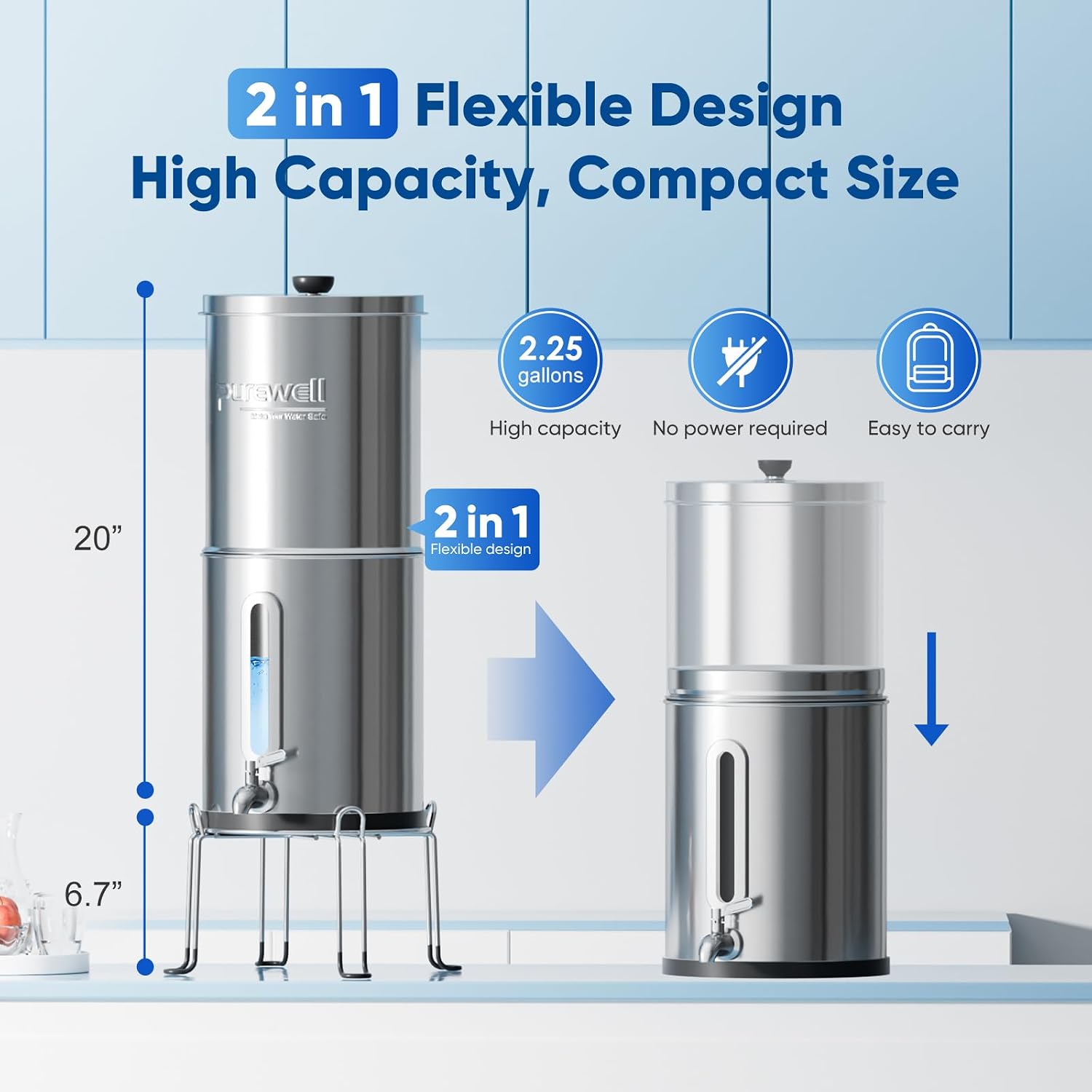 Thumbnail 4 de Purewell 5.7L gravity water filter system 💧