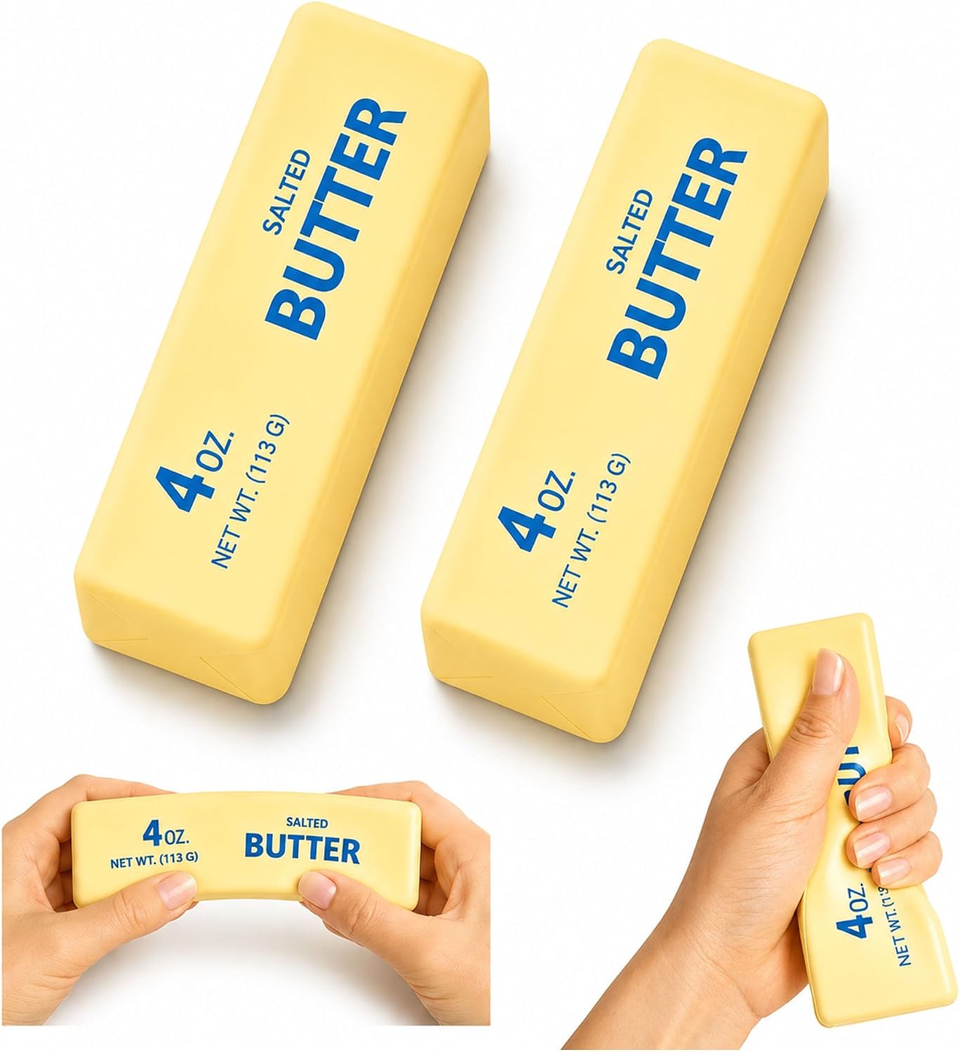 Detalle de Zeeoa Zooea20260526-01 Butter-Shaped Squishy Fidget Toy, 2-Piece PU Set